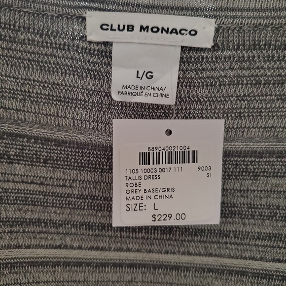 Club Monaco Grey Dress NWT - Picture 4 of 4